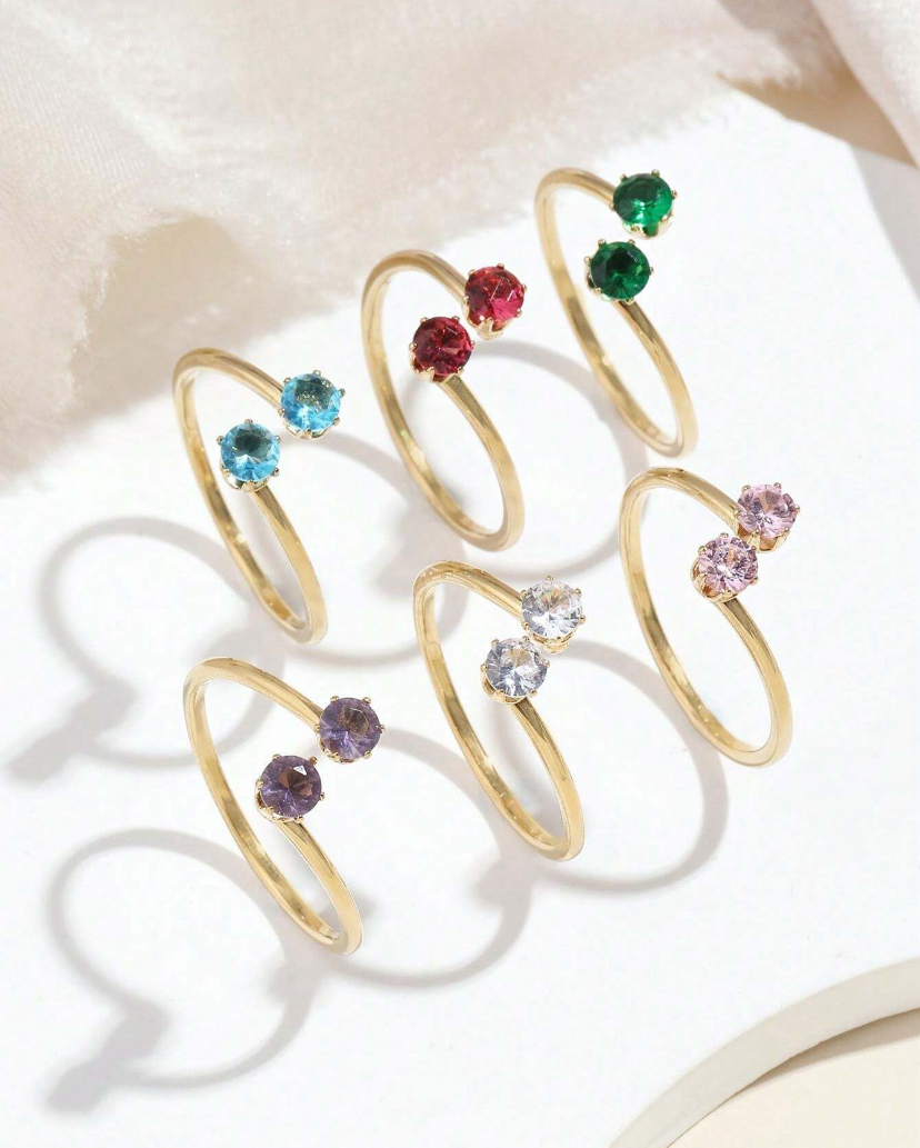 Birthstone Open Ring