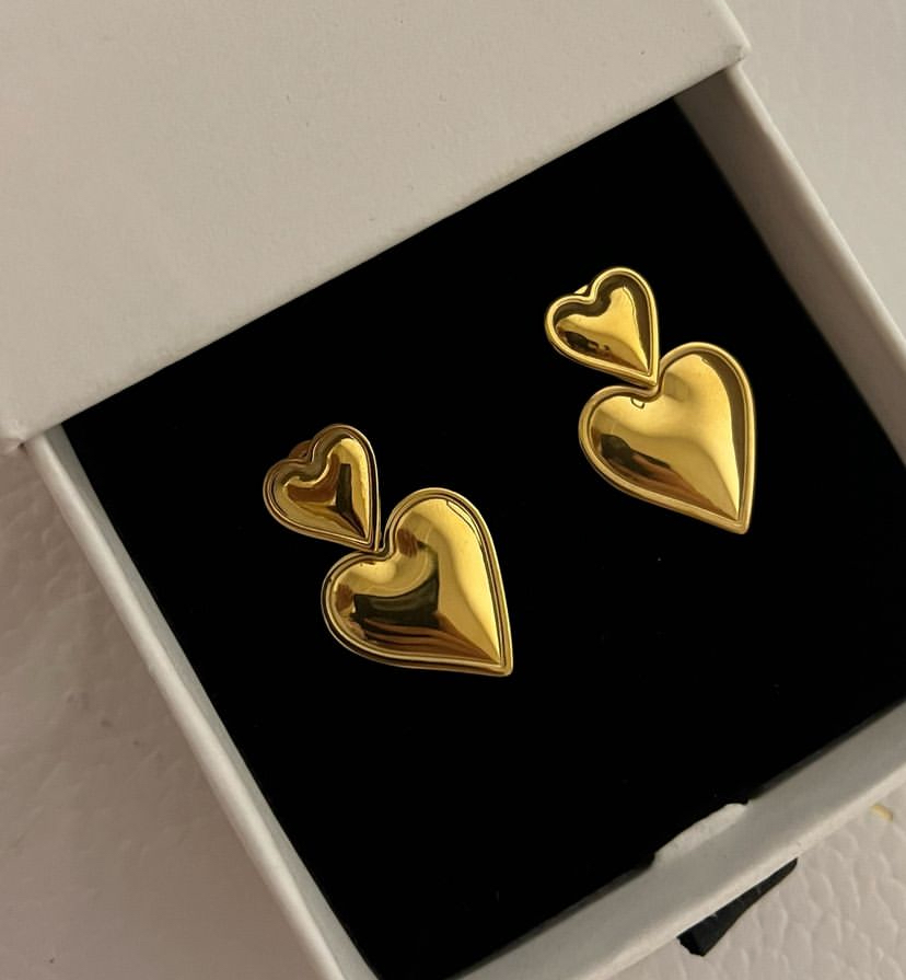 Double Heart Earrings