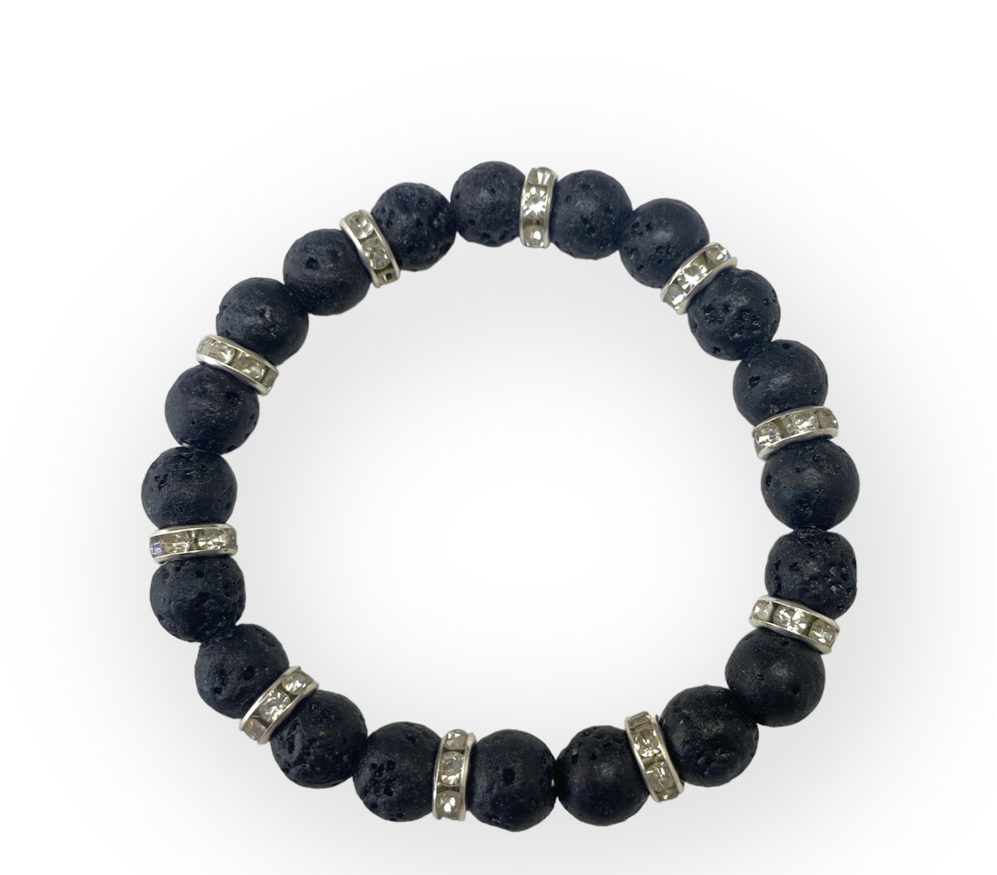 Matte Black & Silver Bracelet