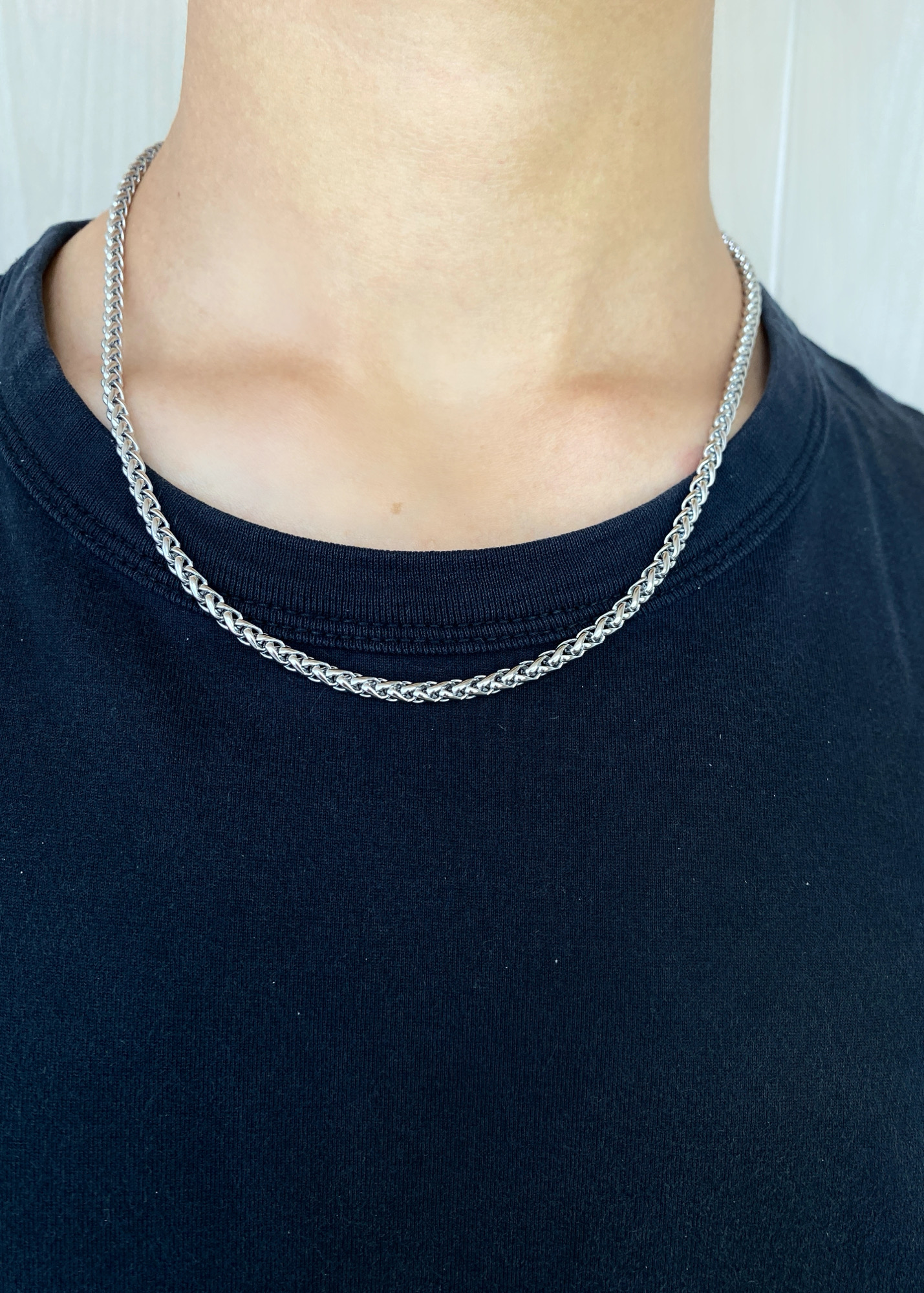 4 mm Knitted Silver Chain