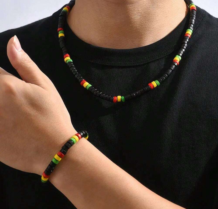 Multicolored Wooden Beaded Set