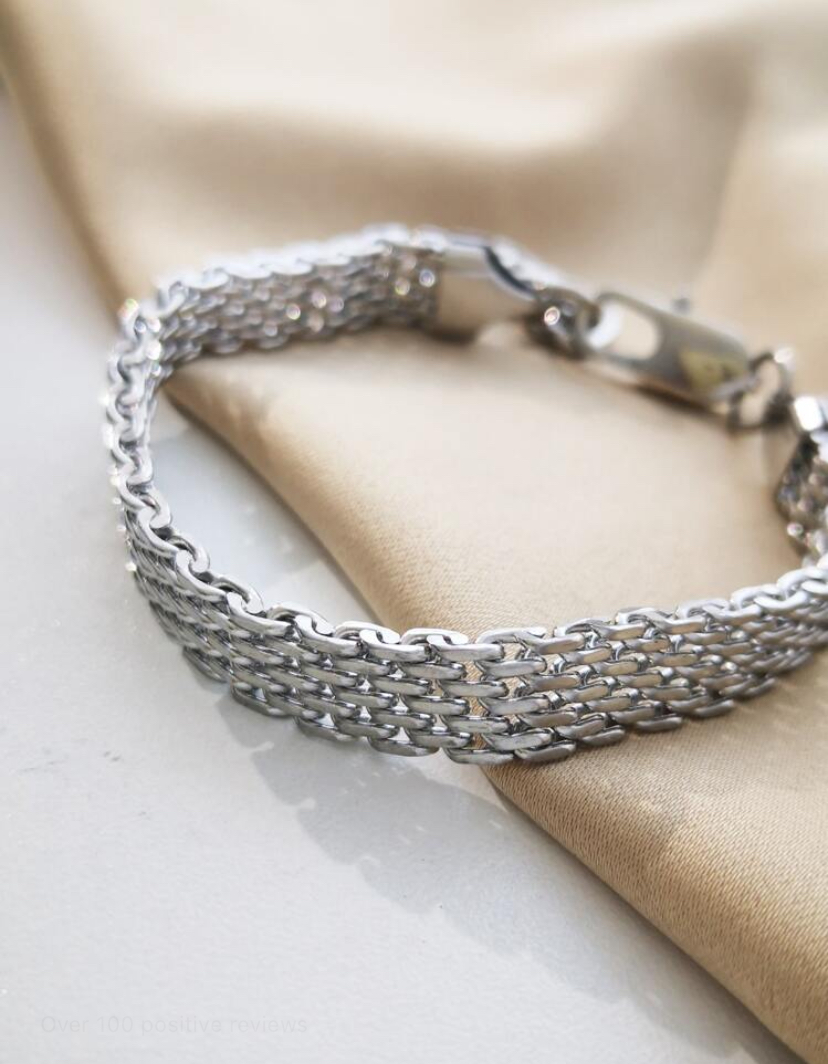 Silver Braided Bracelet