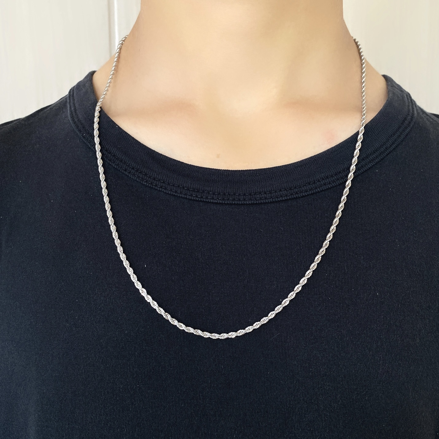 2 mm Twisted Silver Chain