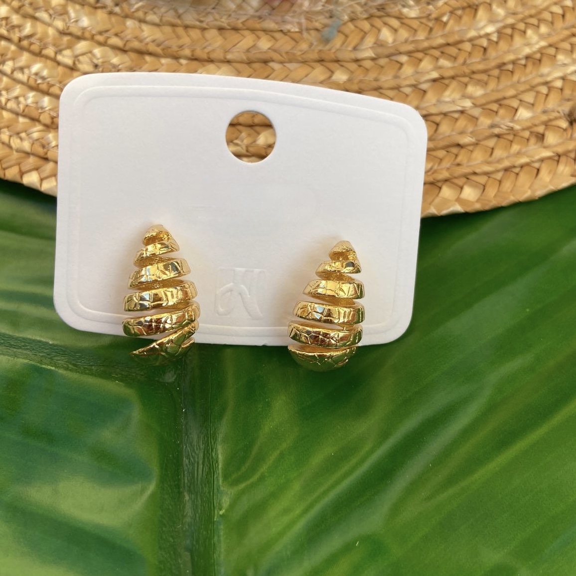 Golden Swirl Studs