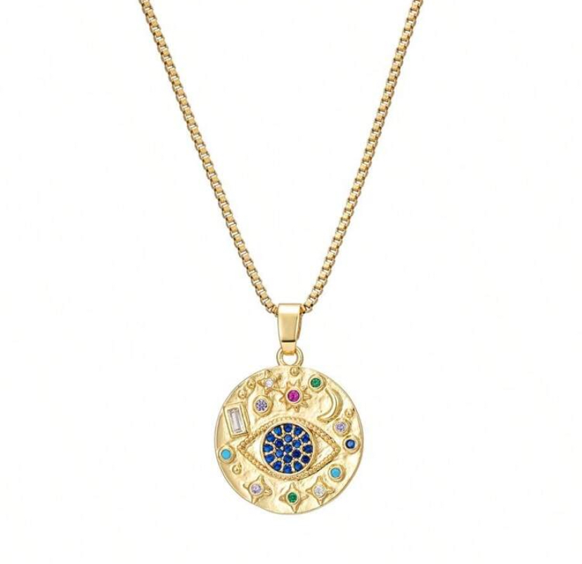 Evil Eye Medallion Necklace