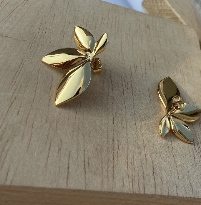 Golden Leaf Studs