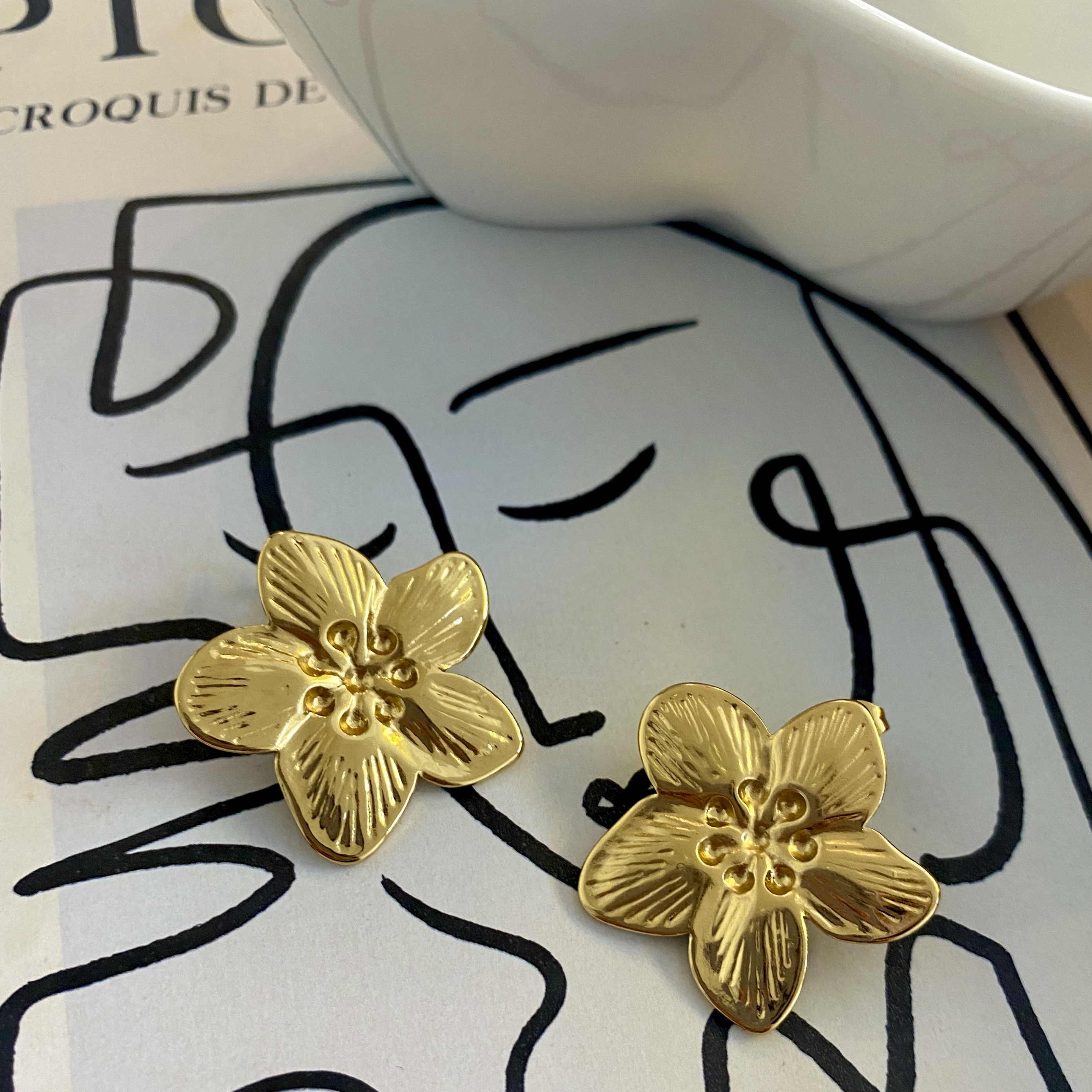 Golden Blossom Studs