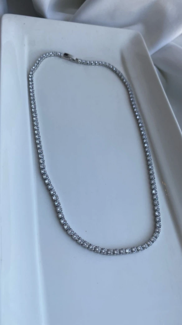 Silver Tennis Choker