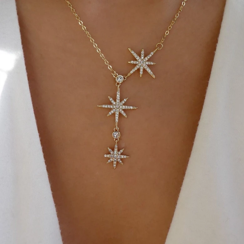 Gold Starbust Necklace