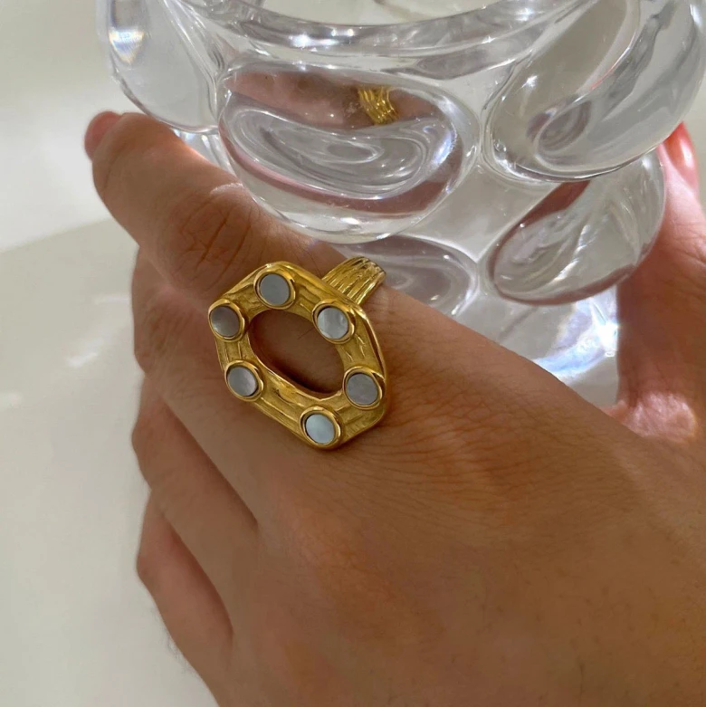 Shell Hexagon Ring