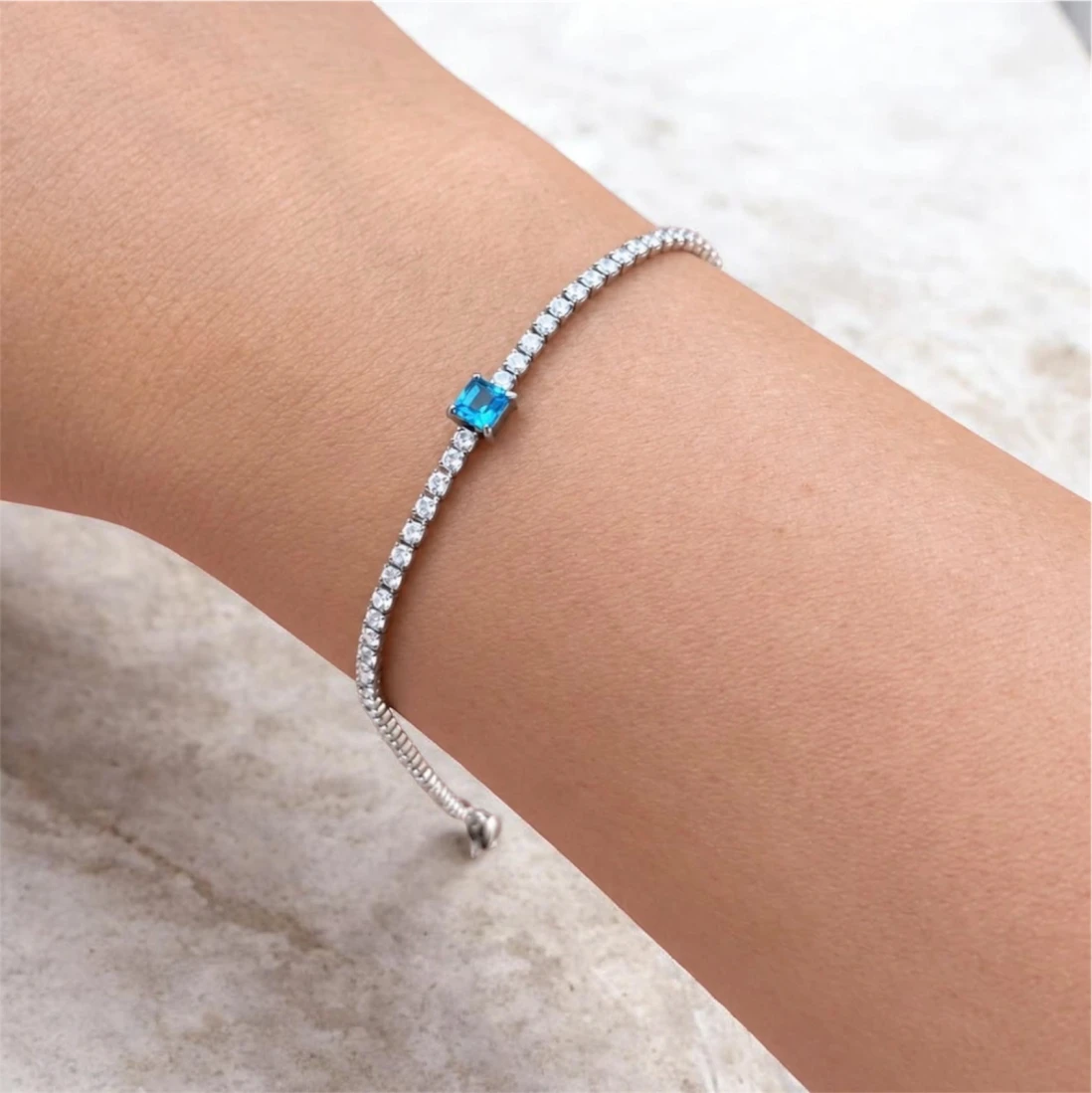 Azure Tennis Bracelet