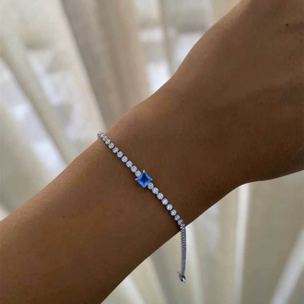Azure Tennis Bracelet
